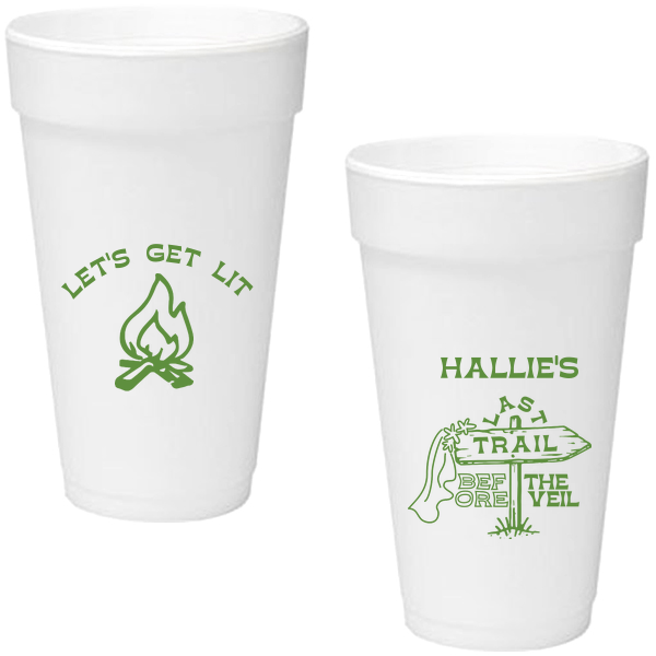 Camp Bachelorette Last Trail Cup 20-oz. Styrofoam Cup (Ink) 