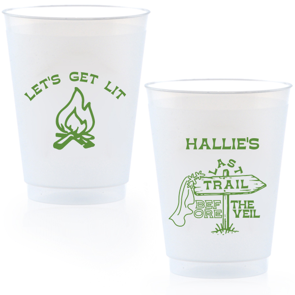 Camp Bachelorette Last Trail Cup 16-oz. Frosted Cup (Ink)