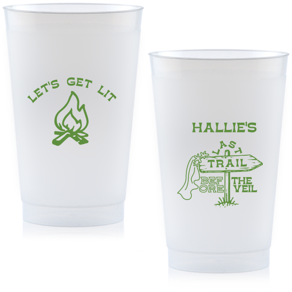 Camp Bachelorette Last Trail Cup 24-oz. Frosted Cup (Ink)