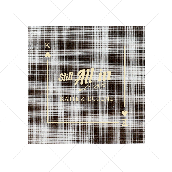 Spades Playing Card Anniversary Napkin Cocktail Napkin (Foil)
