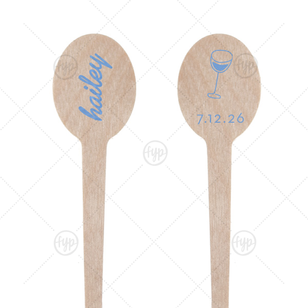 Minimal Bridal Shower Sip & Stir Stick Oval Stir Stick (Foil)