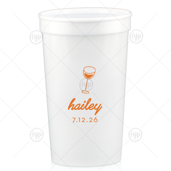 Minimal Bridal Shower Cup 32-oz. Stadium Cup (Ink)