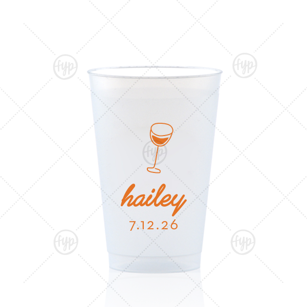 Minimal Bridal Shower Cup 14-oz. Frosted Cup (Ink)