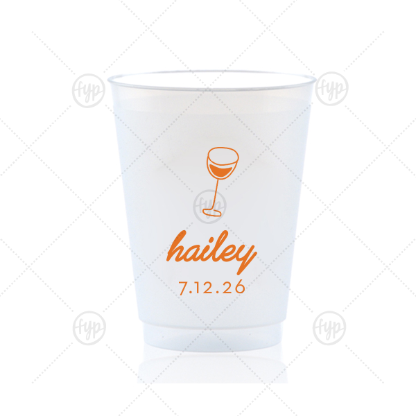 Minimal Bridal Shower Cup 16-oz. Frosted Cup (Ink)