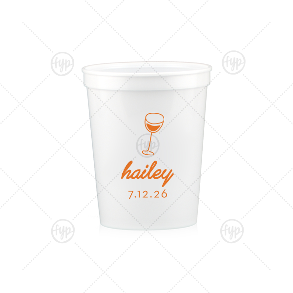 Minimal Bridal Shower Cup 16-oz. Stadium Cup (Ink)