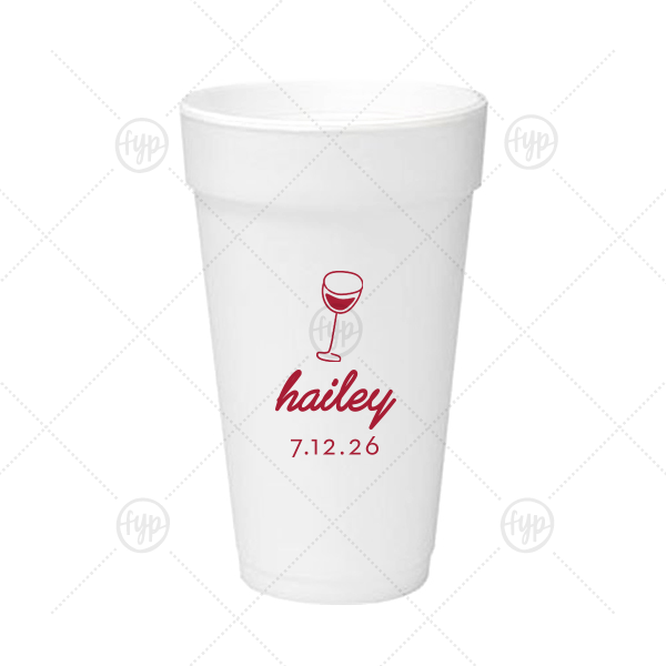 Minimal Bridal Shower Cup 20-oz. Styrofoam Cup (Ink) 