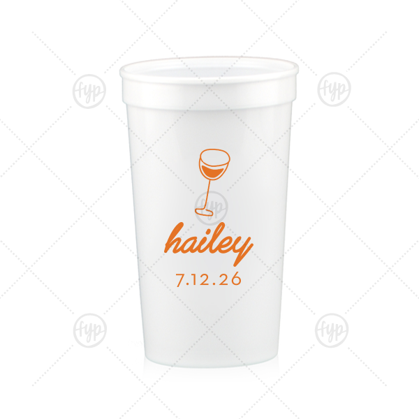 Minimal Bridal Shower Cup 22-oz. Stadium Cup (Ink)
