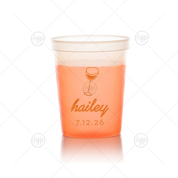Minimal Bridal Shower Cup 16-oz. Color Changing Cup (Ink) 