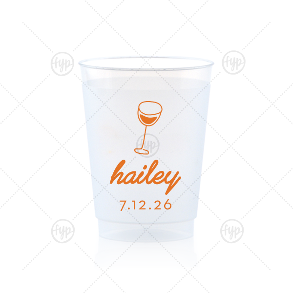 Minimal Bridal Shower Cup 10-oz. Frosted Cup (Ink)