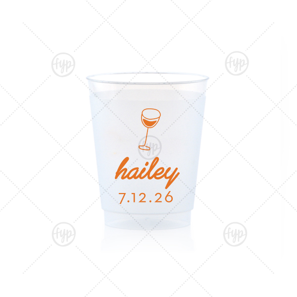 Minimal Bridal Shower Cup 5-oz. Frosted Cup (Ink)