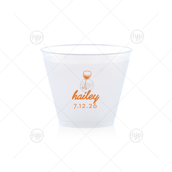 Minimal Bridal Shower Cup 9-oz. Frosted Cup (Ink)
