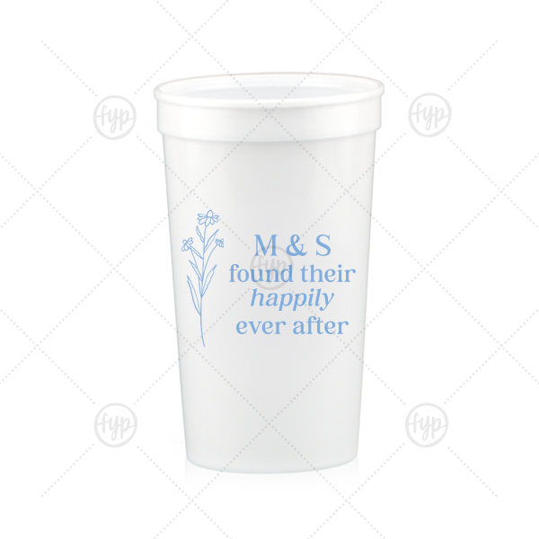 Happily Ever After Floral Cup 22-oz. Stadium Cup (Ink)
