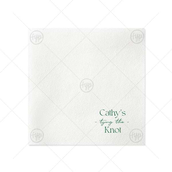 Modern Knot Tying Bridal Shower Napkin Luncheon Napkin (Foil)