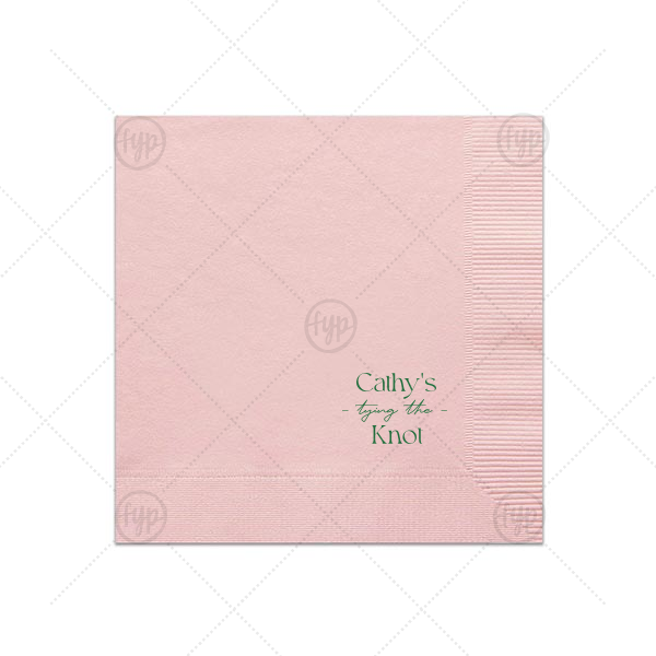 Modern Knot Tying Bridal Shower Napkin Dinner Napkin (Foil)