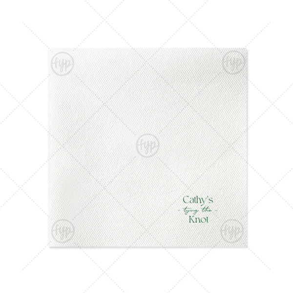 Modern Knot Tying Bridal Shower Napkin Extra-Large Dinner Napkin (Foil)