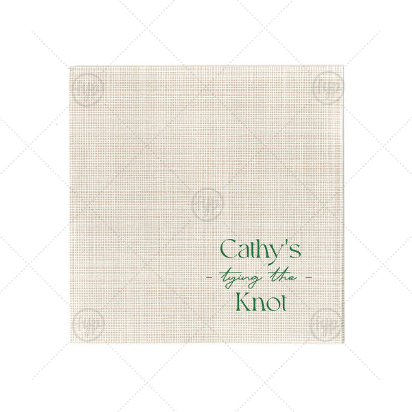 Modern Knot Tying Bridal Shower Napkin Cocktail Napkin (Foil)