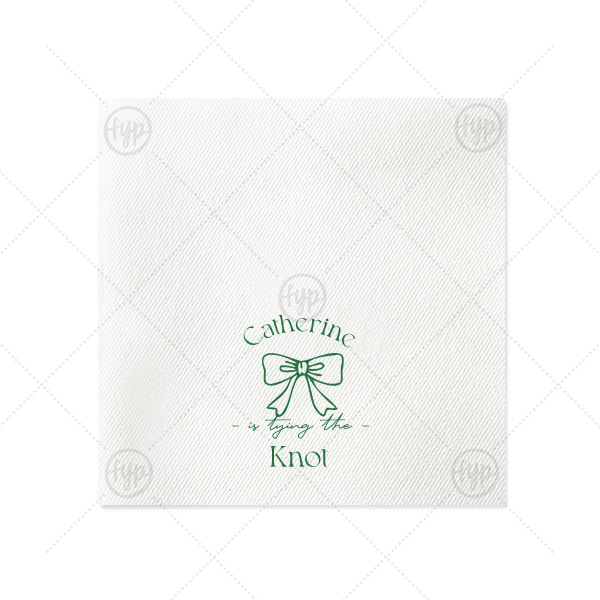 Romantic Bow Bridal Shower Napkin Luncheon Napkin (Foil)