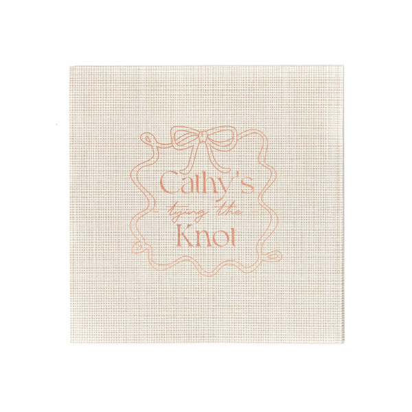 Ribbon Frame Tying the Knot Napkin Cocktail Napkin (Foil)