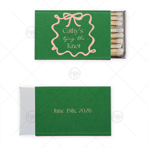 Ribbon Bridal Shower Matchbox Classic Matchbox (Foil)
