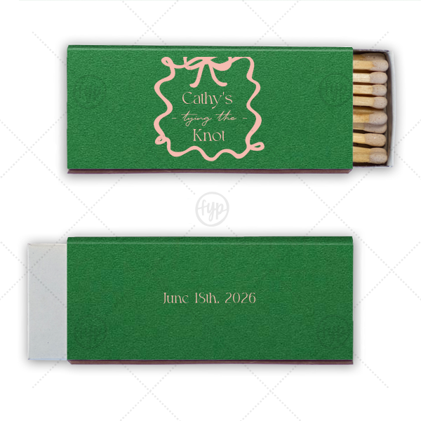 Ribbon Bridal Shower Matchbox Candle Matchbox (Foil)