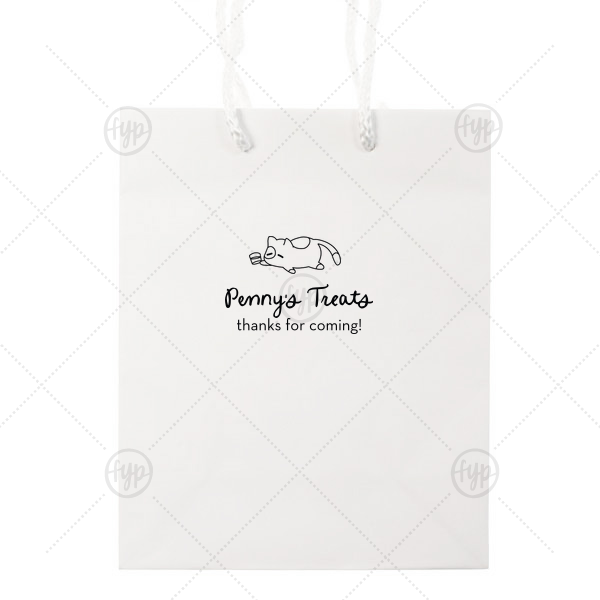 Chillin' Cat Personalized Bag Classic Gift Bag (Foil)