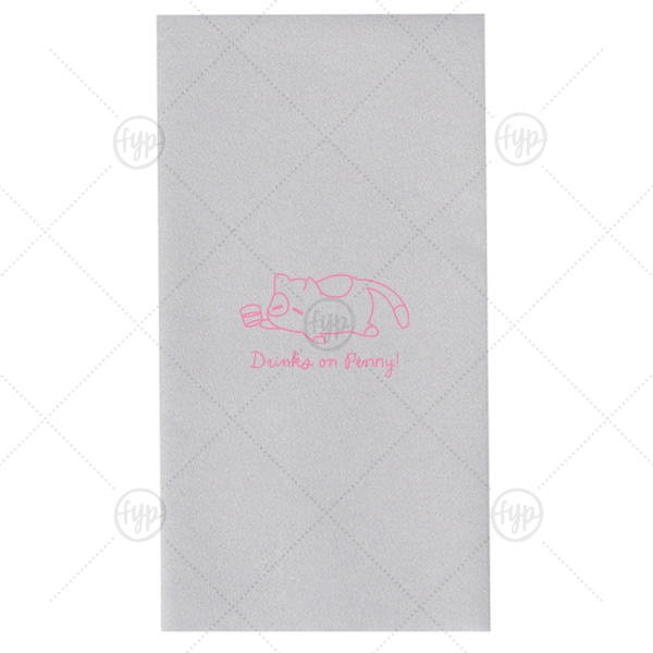 Chillin' Cat Personalized Napkin Paper Guest Towel (Foil)