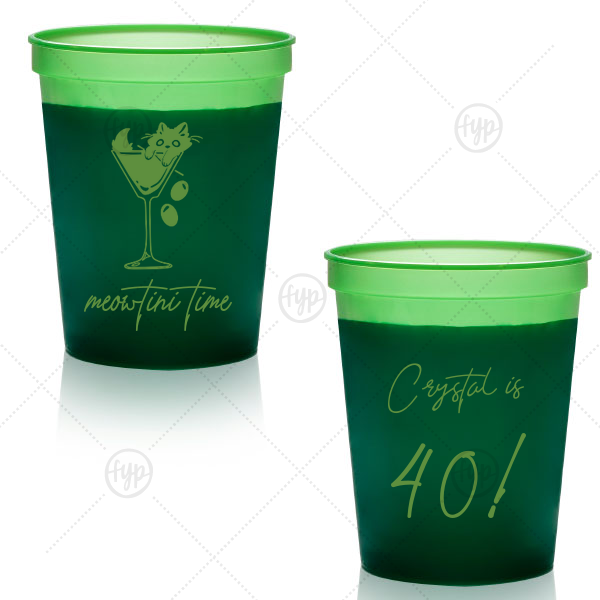 Meowtini Time Birthday Cup 16-oz. Color Changing Cup (Ink) 