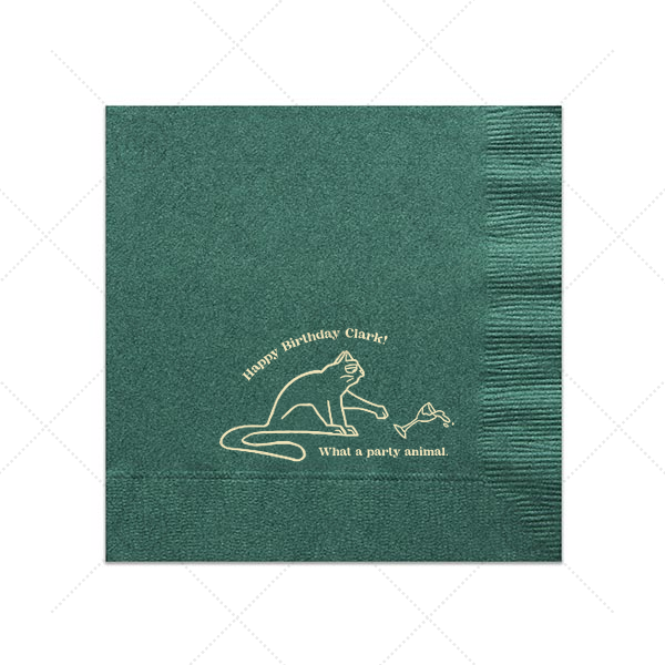 Party Animal Spill Napkin Dinner Napkin (Foil)