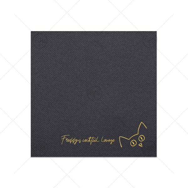Peekaboo Cat Personalized Napkin Cocktail Napkin (Foil)