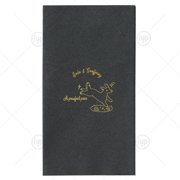 Pawfect Pair Wedding Napkin Paper Guest Towel (Foil)