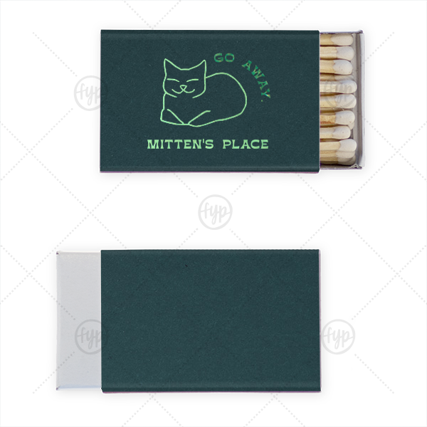 Loafing Cat Matchbook Classic Matchbox (Foil)