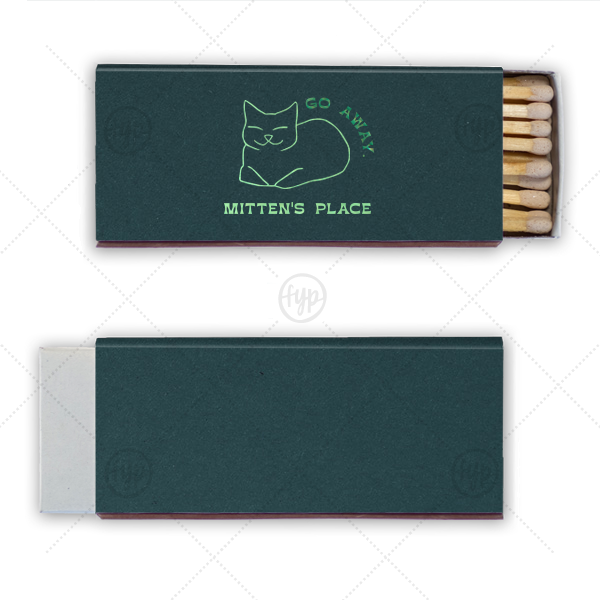 Loafing Cat Matchbook Candle Matchbox (Foil)