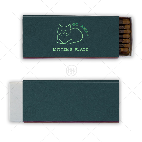 Loafing Cat Matchbook Cigar Matchbox (Foil)