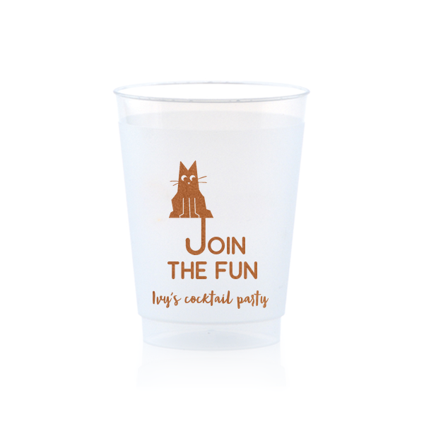 Cat Join the Fun Cup 10-oz. Frosted Cup (Ink)