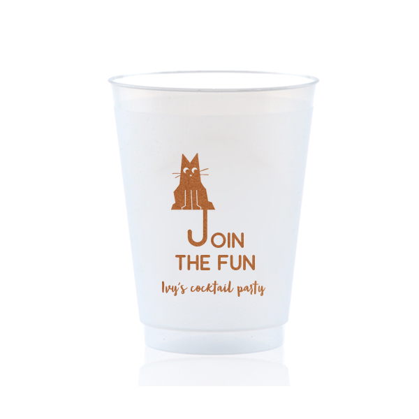Cat Join the Fun Cup 16-oz. Frosted Cup (Ink)