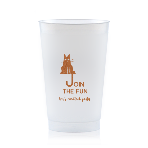 Cat Join the Fun Cup 24-oz. Frosted Cup (Ink)