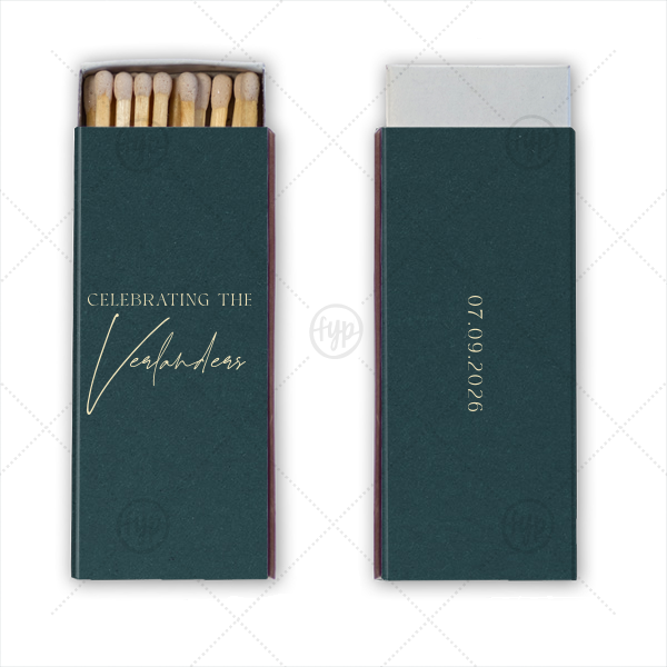 Celebrating Union Custom Matchbook Candle Matchbox (Foil)
