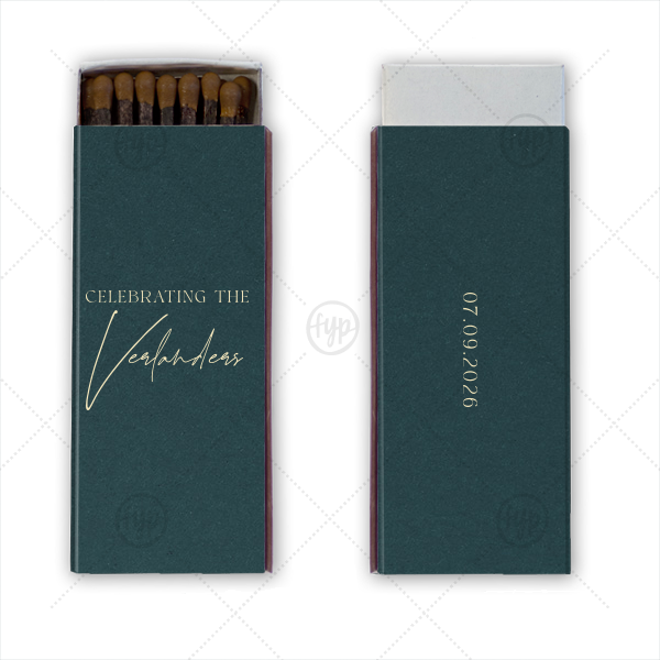 Celebrating Union Custom Matchbook Cigar Matchbox (Foil)