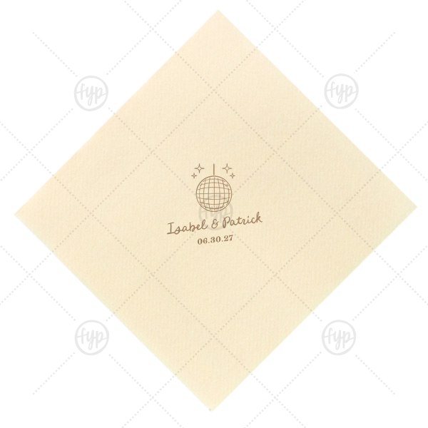 Groovy Glitz Wedding Napkin Dinner Napkin (Foil)