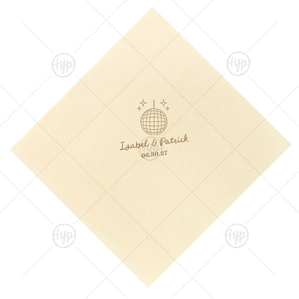 Groovy Glitz Wedding Napkin Dinner Napkin (Foil)