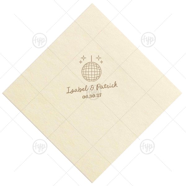 Groovy Glitz Wedding Napkin Luncheon Napkin (Foil)