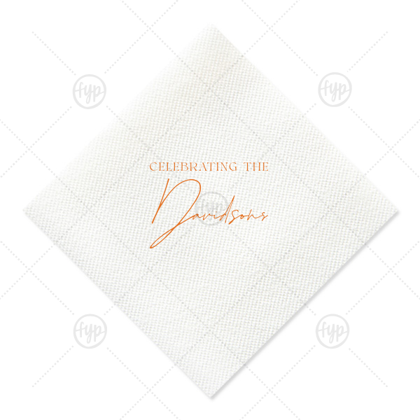 Boho Terracotta Wedding Celebration Napkin Petite Cocktail Napkin (Foil)