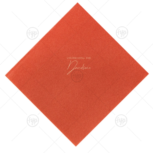 Boho Terracotta Wedding Celebration Napkin Dinner Napkin (Foil)