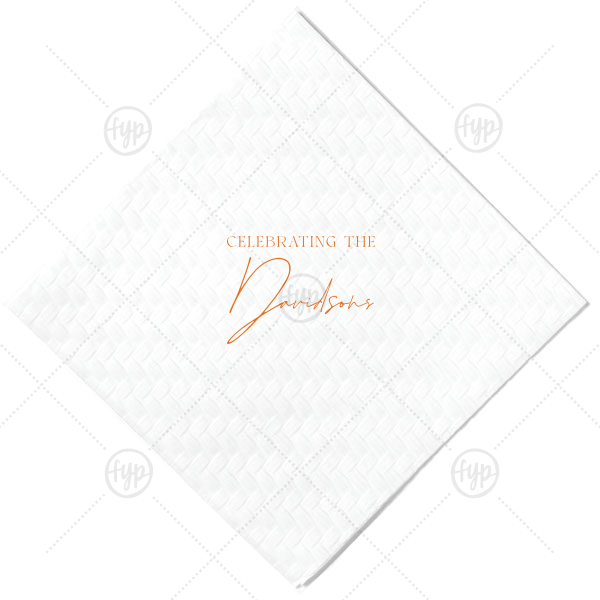 Boho Terracotta Wedding Celebration Napkin Cocktail Napkin (Foil)