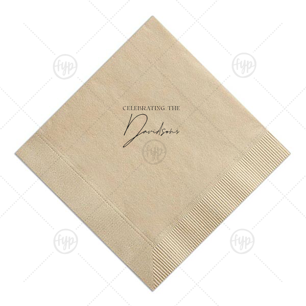 Boho Terracotta Wedding Celebration Napkin Luncheon Napkin (Foil)