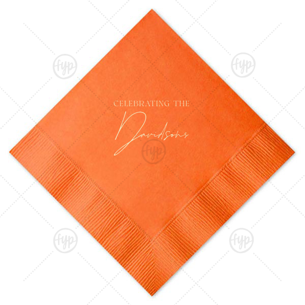 Boho Terracotta Wedding Celebration Napkin Cocktail Napkin (Foil)