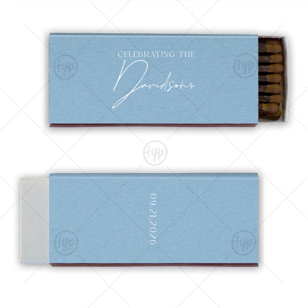 Boho Terracotta Wedding Date Matchbox Cigar Matchbox (Foil)