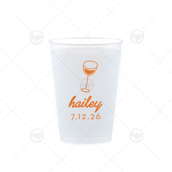 Minimal Bridal Shower Cup 8-oz. Frosted Cup (Ink)
