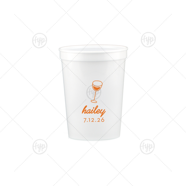 Minimal Bridal Shower Cup 12-oz. Stadium Cup (Ink)