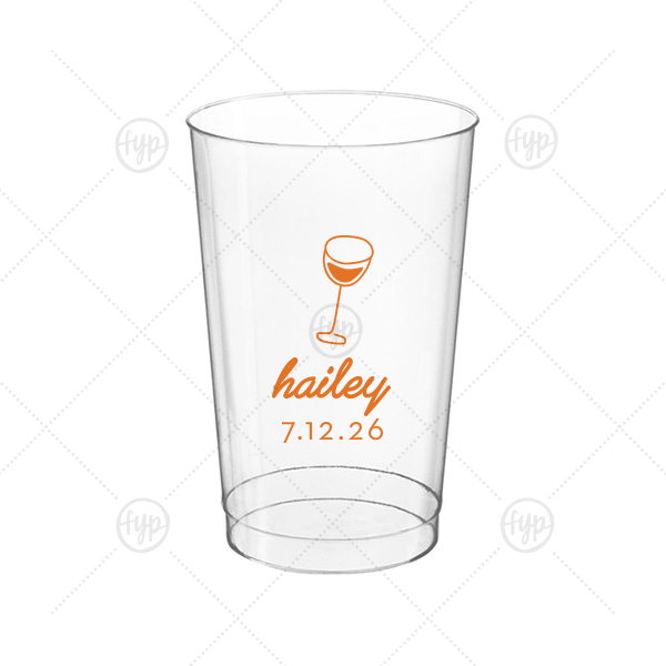 Minimal Bridal Shower Cup 12-oz. Hard Plastic Cup (Ink)